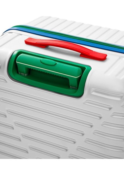 Büyük Ve Kabin Boy 2'li Valiz Seti %100 Polikarbon Valiz 4x2 Teker Beyaz 1088