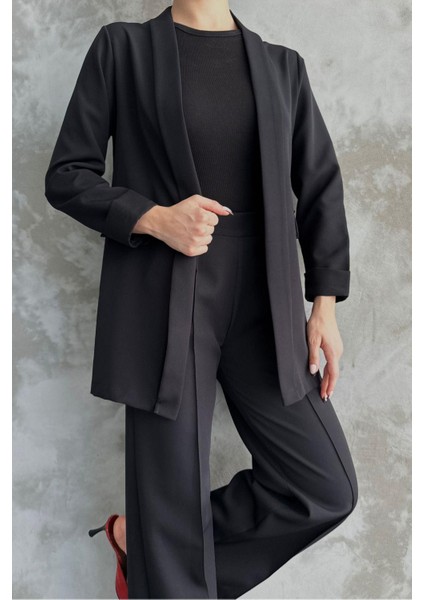 Kadın Duble Kol Giy Çık Mevsimlik Ceket Lacivert B2335