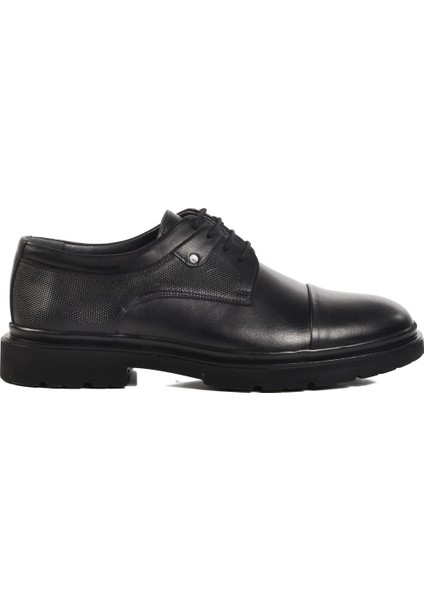 Siyah Deri Erkek Klasik Ayakkabı 015 M