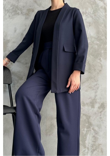 Kadın Duble Kol Giy Çık Mevsimlik Ceket Lacivert B2335 fırsatları