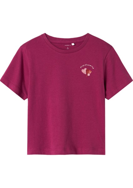 Nmfbetrıa Ss Nreg Top Pb Pembe Kız Çocuk Kısa Kol T-Shirt