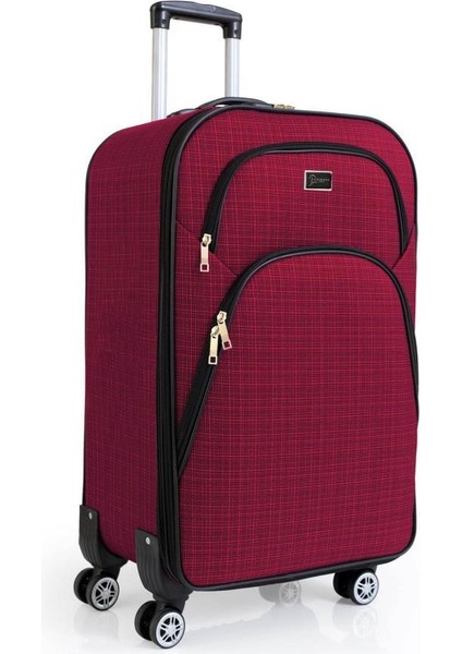 Kabin Boy 4 Teker Kumaş Valiz Bordo 1081