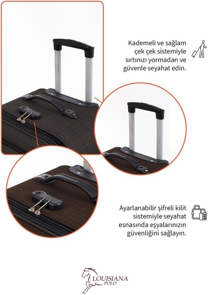 Kabin Boy 4 Teker Kumaş Valiz Kahve 1081 fırsatları