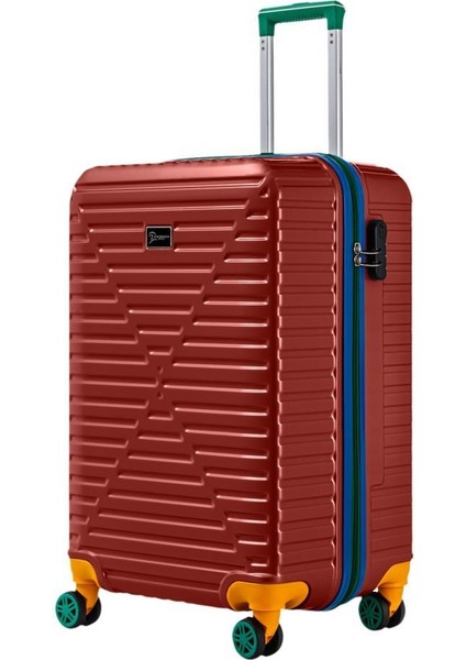 Kabin Boy %100 Polikarbon Valiz 4x2 Teker Bordo 1088