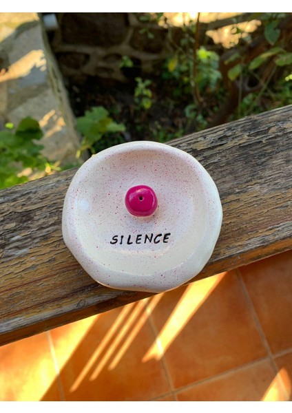 Pembe Dekoratif Tütsülük El Yapımı Seramik Silence