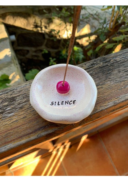 Pembe Dekoratif Tütsülük El Yapımı Seramik Silence