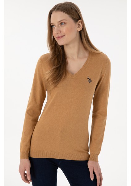 Kadın Camel Melanj Kazak /Triko 50293542-VR122