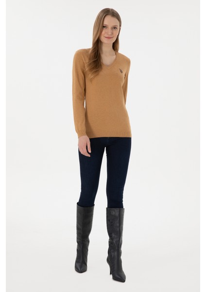 Kadın Camel Melanj Kazak /Triko 50293542-VR122