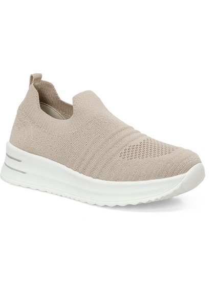 Leylı 5fx Krem Kadın Slip On