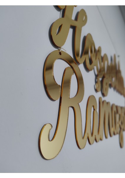 Hoşgeldin Ramazan Duvar Süsü 40 cm Gold Pleksi modelleri