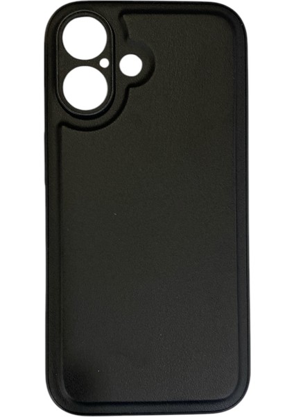 Apple iPhone 16 Uyumlu Suni Deri Mıknatıslı Kart Girişli 2 Parça Megan Silikon Kılıf