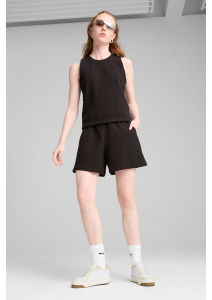 Her High-Waist Shorts 5" Siyah Kadın Şort modelleri