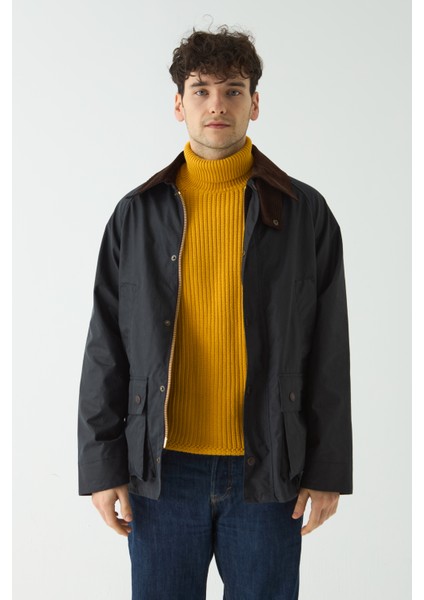 Barn Yağlı Ceket Navy Mavi / Barn Wax Jacket Navy / Barn Waxed Cotton Jacket