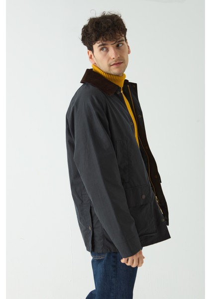 Barn Yağlı Ceket Navy Mavi / Barn Wax Jacket Navy / Barn Waxed Cotton Jacket fırsatları