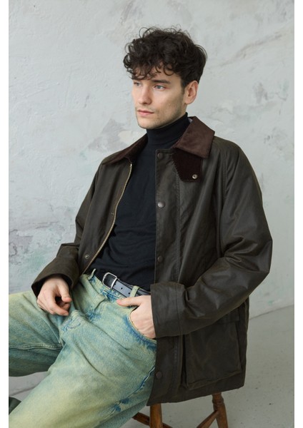 Barn Yağlı Ceket Olive / Barn Wax Jacket (Olive)/ Waxed Cotton Jacket modelleri
