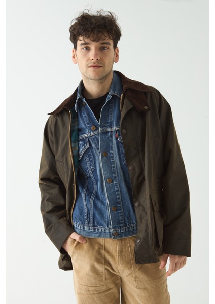 Barn Yağlı Ceket Olive / Barn Wax Jacket (Olive)/ Waxed Cotton Jacket fırsatları