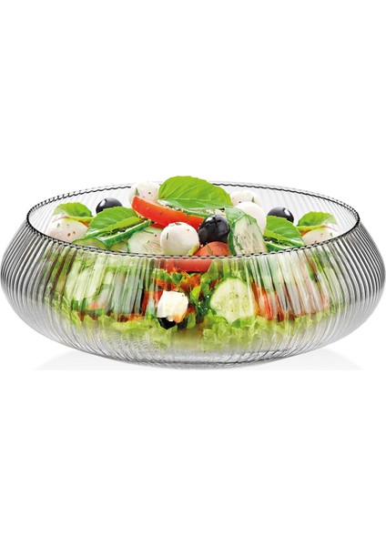 California El Yapımı Cam Salata Kasesi 30 Cm Meyve Kasesi