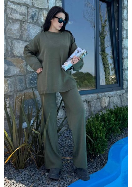 Oversize Kalıp Kazak Pantolon Ikili Triko Takım 0316 fiyatları