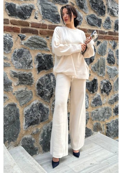Oversize Kalıp Kazak Pantolon Ikili Triko Takım 0316 fiyatları
