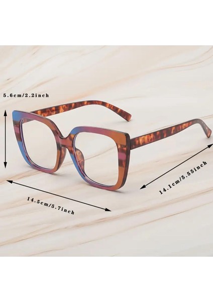 Leopar Desenli Kare Çerçeve Mavi Işık Engelleyici Gözlük fiyatları