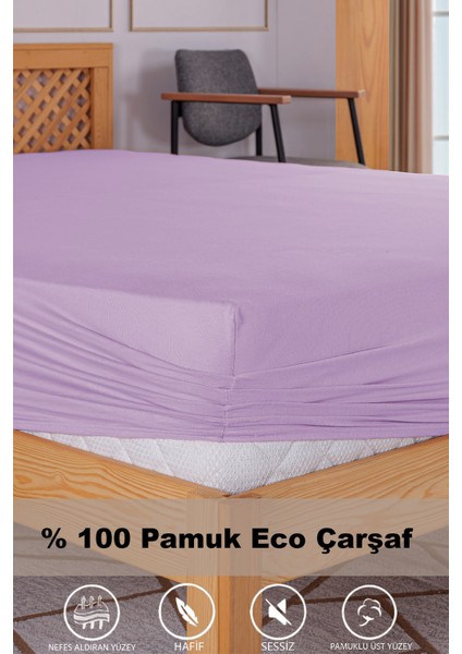 Penye Lastikli Çarşaf, 160×200 Çift Kişilik %100 Pamuk Örme Kumaş, 145 Gr/m²