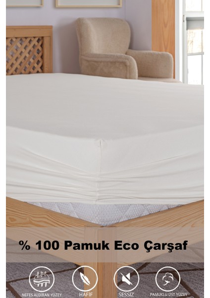 Penye Lastikli Çarşaf, 160×200 Çift Kişilik %100 Pamuk Örme Kumaş, 145 Gr/m²