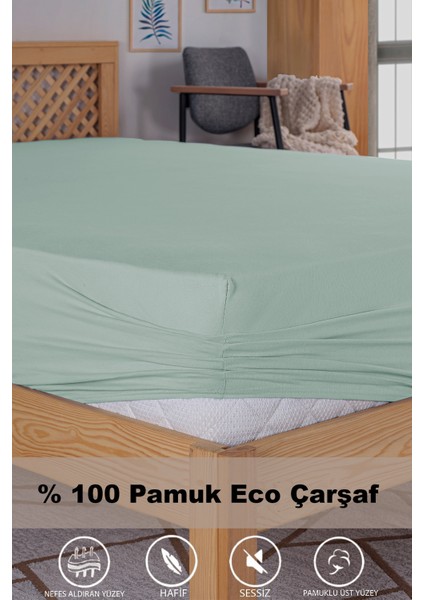Penye Lastikli Çarşaf, 160×200 Çift Kişilik %100 Pamuk Örme Kumaş, 145 Gr/m²