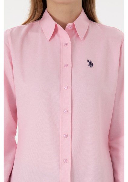 Kadın Pembe Gömlek Basic 50297002-VR041