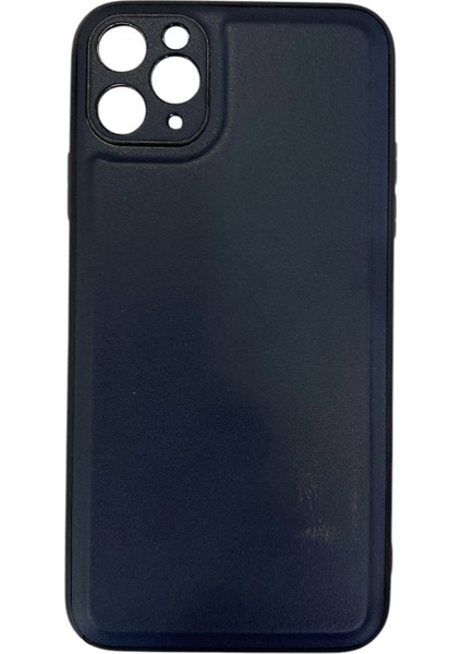 iPhone 11 Pro Max Uyumlu Suni Deri Mıknatıslı Kart Girişli 2 Parça Megan Silikon Kılıf