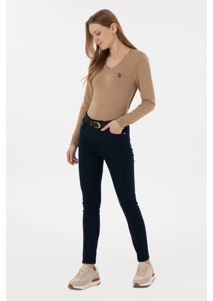 Kadın Lacivert Pantolon (Kanvas-Chino) 50298498-VR033