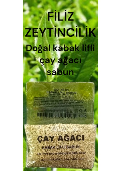 Doğal Kabak Lifli Çay Ağacı Sabun