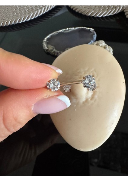 Cerrahi Çelik Zirkon Taşlı Rosegold Memeucu/nipple Piercingi- Bar Uzunluğu 12 Mm( 1 Çift) modelleri