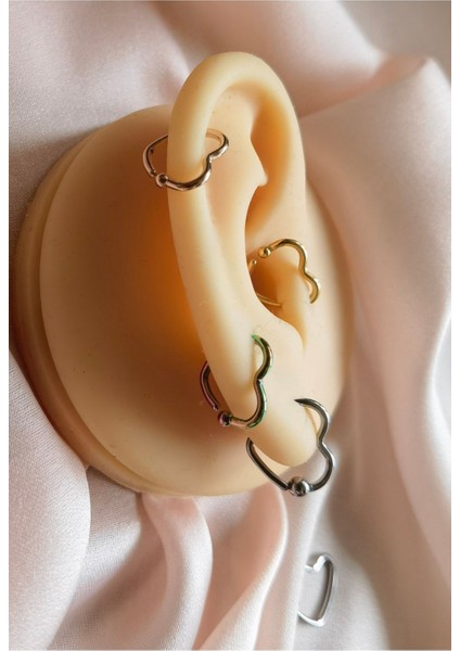 Cerrahi Çelik Kalp Piercing/ Kalınlık 1,2 mm - 1 Adet fiyatları