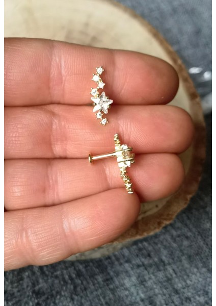 Cerrahi Çelik Yıldız Seli Piercing Küpesi- Bar Uzunluğu 6 Mm-Kalınlığı 1, 2 Mm-1 Adet fırsatları