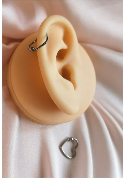 Cerrahi Çelik Kalp Piercing/ Kalınlık 1,2 mm - 1 Adet modelleri