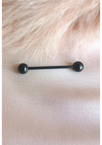 %100 316 L Cerrahi Çelik Dil Piercingi -Bar Uzunluğu 16mm- 1 Adet modelleri