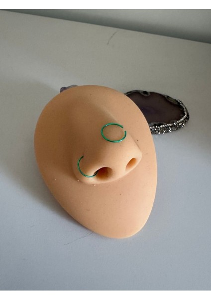 Ince Halka Piercing / Yeşil Delik Gerektirmeyen Hızma- Çap 8mm-Kalınlık 0,6mm-1 Adet