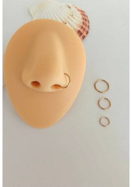 Cerrahi Çelik Halka Hızma/piercing Set. Çap 6 Mm,8 MM,10MM x Kalınlık 1 mm ve 0,8 mm - 3ADET