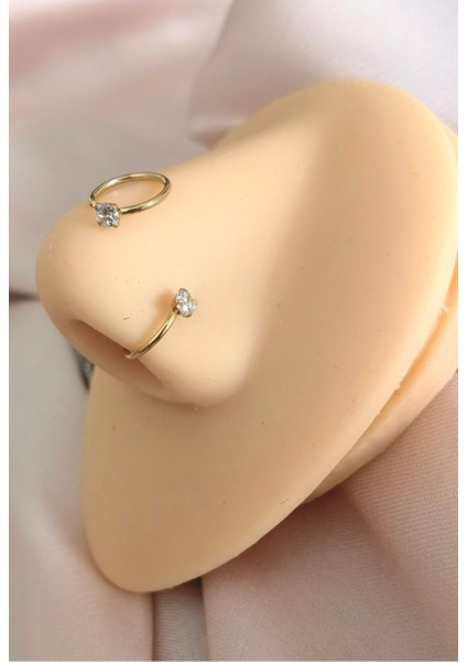 Cerrahi Çelik Zirkon Taşlı Halka Hızma - 1 Adet fiyatları