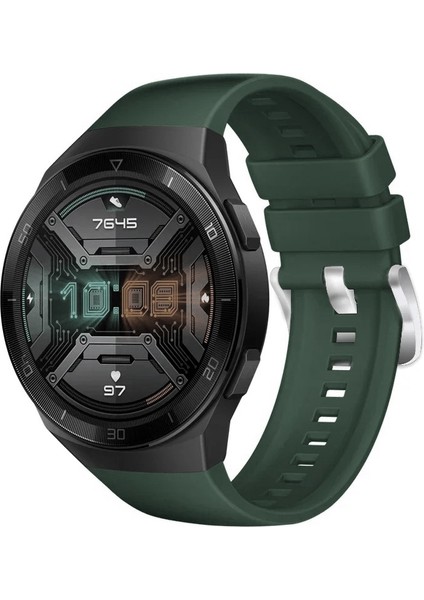 Huawei Watch Gt 2e ile Uyumlu Kordon Tam Uyumlu Geçmeli Pimli Silikon Kordon Kayış