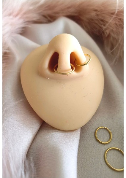 Cerrahi Çelik Halka Hızma/piercing Set. Çap 8 MM,10MM x Kalınlık 1 mm - 2 Adet modelleri