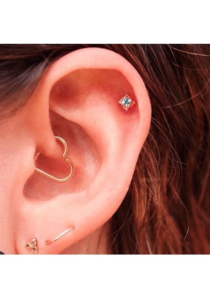Cerrahi Çelik Ince Kalp Piercing/hızma - Kalınlık 0,8 mm - 1 Adet indirimleri