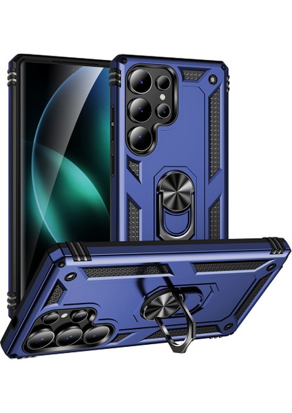 Samsung Galaxy S25 Ultra Kılıf Ultra Korumalı Yüzüklü Manyetik Vega Kapak