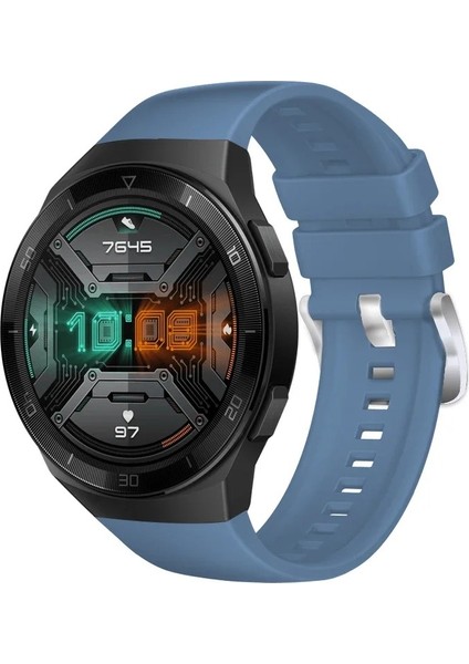 Huawei Watch Gt 2e ile Uyumlu Kordon Tam Uyumlu Geçmeli Pimli Silikon Kordon Kayış