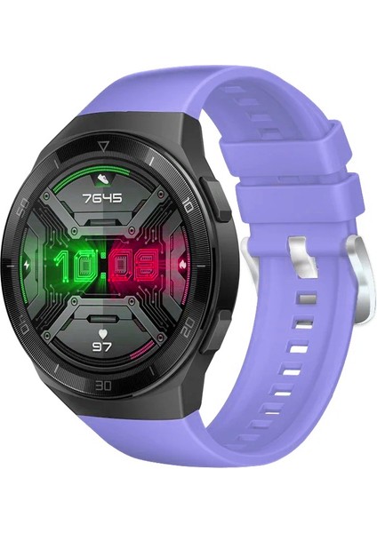 Huawei Watch Gt 2e ile Uyumlu Kordon Tam Uyumlu Geçmeli Pimli Silikon Kordon Kayış