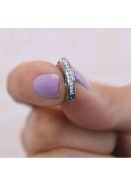%100 316 L Cerrahi Çelik Zirkon Taşlı Curved Clicker Belly Piercing /göbek Piercingi - 1 Adet modelleri