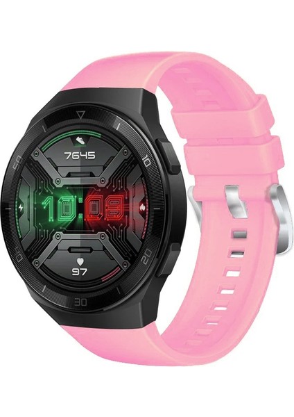 Huawei Watch Gt 2e ile Uyumlu Kordon Tam Uyumlu Geçmeli Pimli Silikon Kordon Kayış