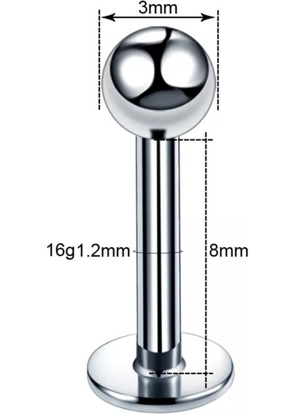 %100 Cerrahi Çelik Labret Pıercıng - Istediğiniz Boy 1 Adet Fiyatıdır. modelleri