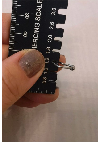 Cerrahi Çelik Kalp Piercing - Kalınlığı 1,2 mm - 1 Adet
