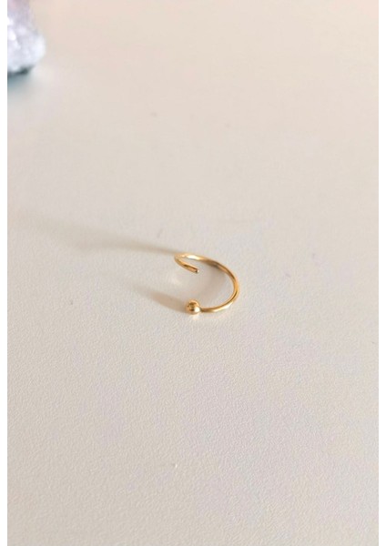 Cerrahi Çelik Top Stopperlı Ince Halka Hızma /piercing-Halka 8mm-Kalınlığı 0,8mm-Top Çapı 2MM-1ADET fırsatları